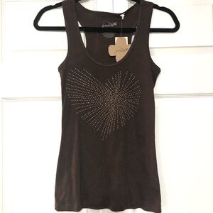 Grane Black Embellished Fitted Tank Top